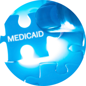 photo of backlit puzzle reads medicaid